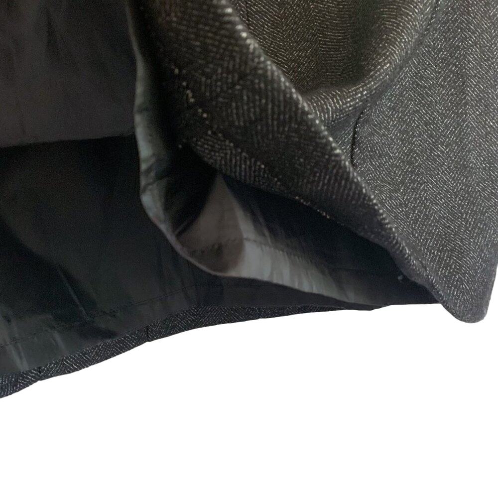 Zara Basic Herringbone Wool Blend Button Front Po… - image 6